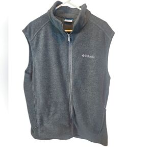 Men's Columbia Charcoal Sleeveless Fleece Vest Size Large